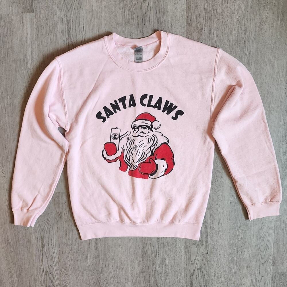 Gildan Heavy Blend Women's Santa Christmas Crewneck Pullover Sweatshirt Small S